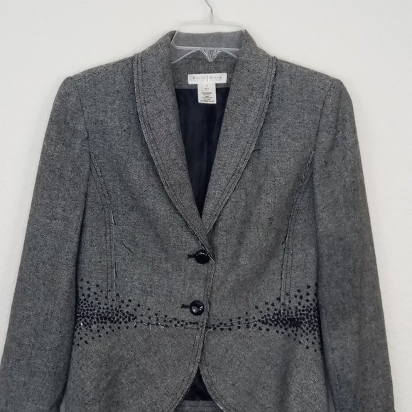 White House Black Market Wool Blend Tweed Suit Set - Picture 4 of 16